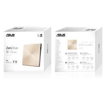 Asus ZenDrive SDRW-08U9M-U Ultra-Slim Portable DVD Burner Gold 90DD02A5-M29000 - Image 6