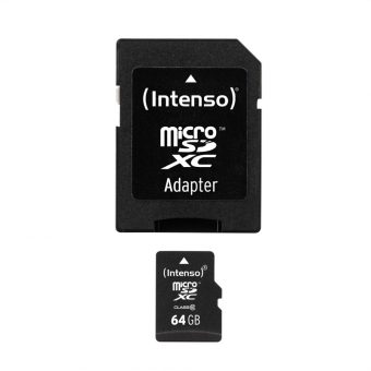 Intenso MicroSDXC 64GB Class 10 + SD Adapter 3413490