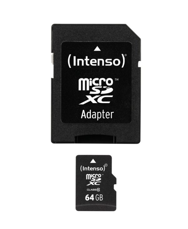 Intenso MicroSDXC 64GB Class 10 + SD Adapter 3413490
