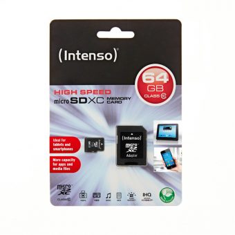 Intenso MicroSDXC 64GB Class 10 + SD Adapter 3413490 - Image 2