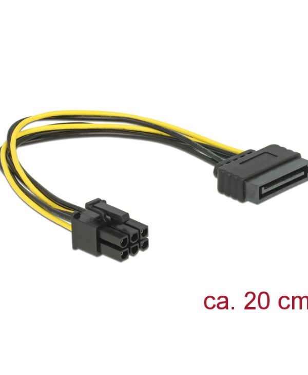 DeLock Cable Power Sata 15pin to 6-Pin PCI-Express 82924