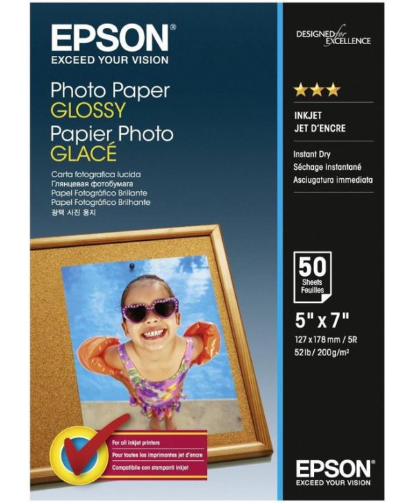 Epson Photo Paper Glossy 13x18cm 200gsm 50 Sheets C13S042545