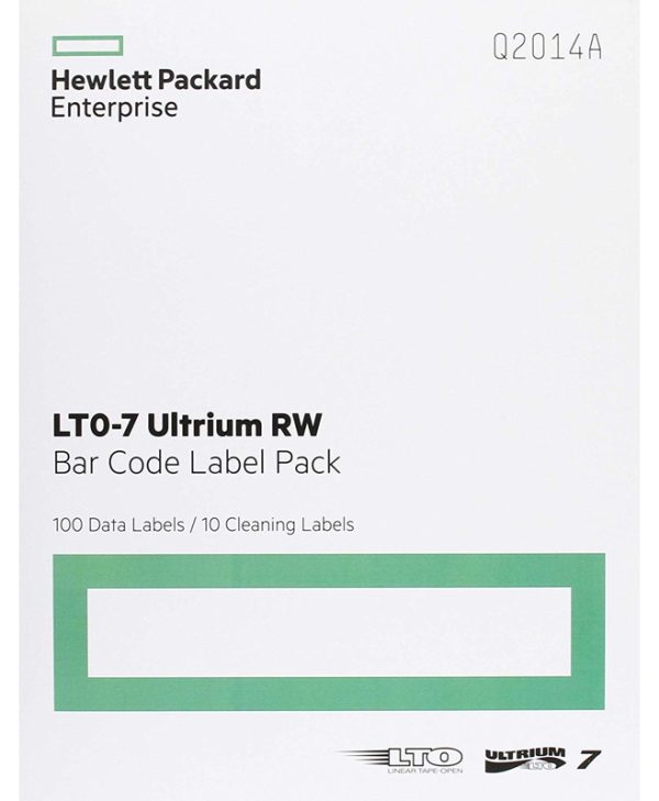 HPE LTO-7 Ultrium RW Bar Code Label Pack Q2014A