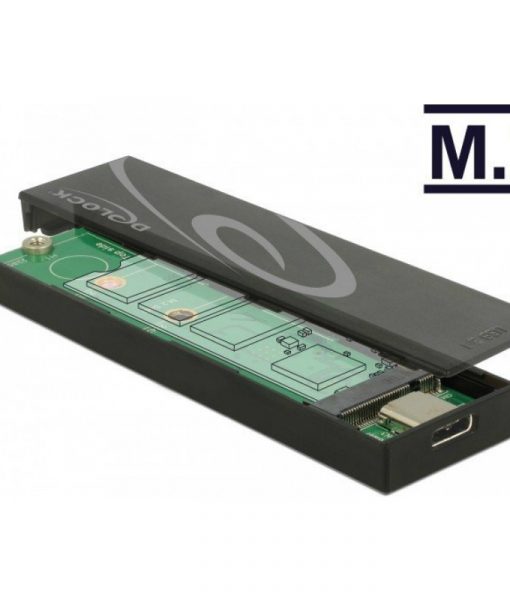 DeLock M.2 SSD USB 3.1 Gen2 Type-C External Enclosure Black 42597_5