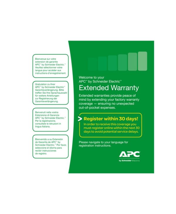 APC Service Pack 3 Year Warranty Extension (for new product purchases) WBEXTWAR3YR-SP-04