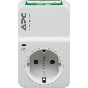 APC Essential SurgeArrest 1 Outlet 230V - 2 Port USB Charger PM1WU2-GR