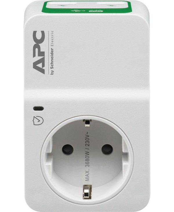 APC Essential SurgeArrest 1 Outlet 230V - 2 Port USB Charger PM1WU2-GR