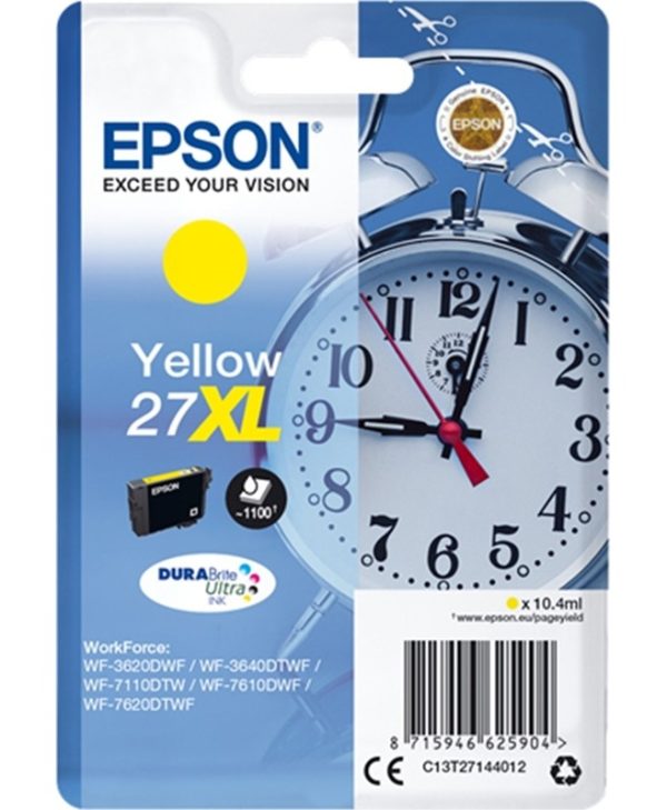 Epson Cartridge Yellow 27XL Singlepack C13T27144012