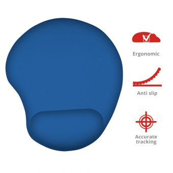 Trust BigFoot MousePad with Gel Wrist Rest Blue 20426_3