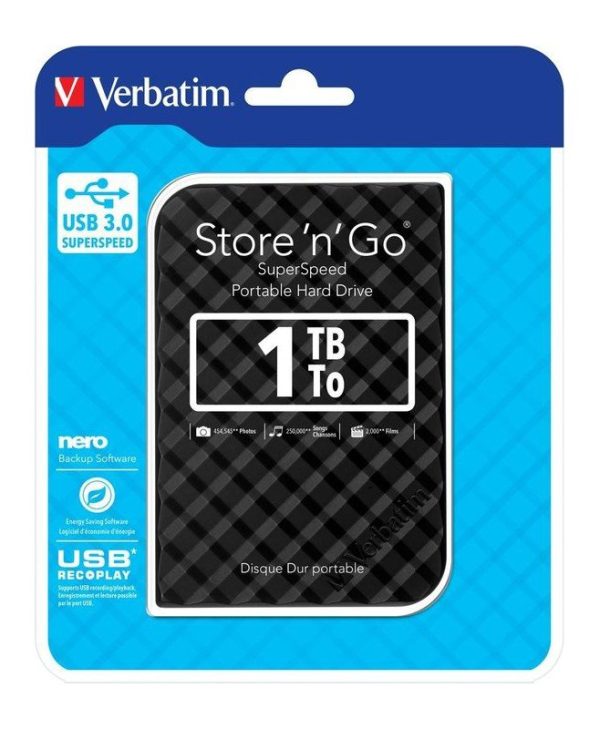 Verbatim Store 'n' Go 1ΤB 2.5" USB 3.0 Black 53194