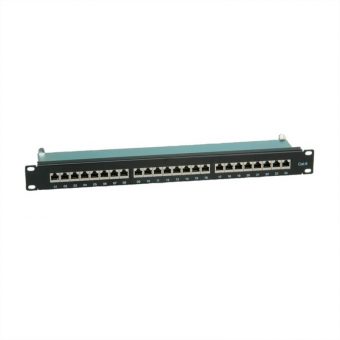 Value Patch Panel 24 Port Cat6 STP Black 26.99.0353