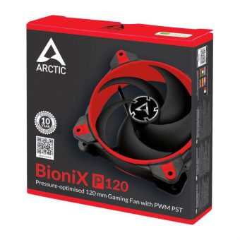 Arctic BioniX P120 Pressure-Optimised 120mm Gaming Fan with PWM PST Red ACFAN00115A - Image 6