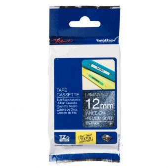 Brother Labelling Tape Cassette White on Premium Silver 12mmx8m TZe-PR935