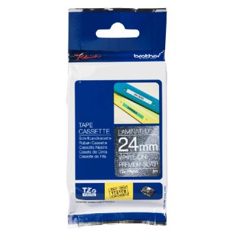 Brother Labelling Tape Cassette White on Premium Silver 24mmx8m TZe-PR955