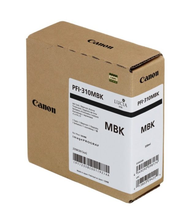 Canon PFI-310MBK Ink Cartridge Matte Black 330ml 2358C001