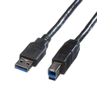 Roline Cable USB 3.1 Gen1 Type A Male - Type B Male 1.8m Black 11.02.8870