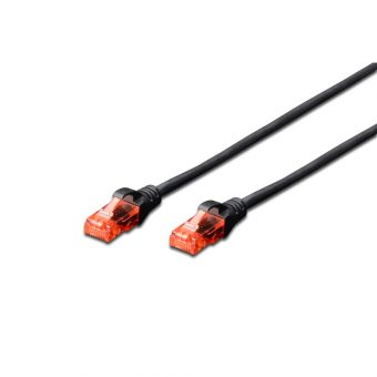 Digitus UTP Patch Cable Cat.6 LSZH 0.25m Black DK-1617-0025/BL