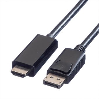 Value Cable DisplayPort Male - HDMI Male 4K 60Hz 1m Black 11.99.5785