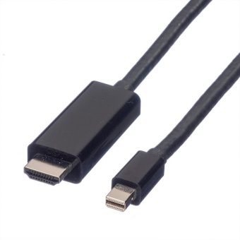 Value Cable Mini-DisplayPort Male - UHDTV Male 4K 60Hz 2m Black 11.99.5796