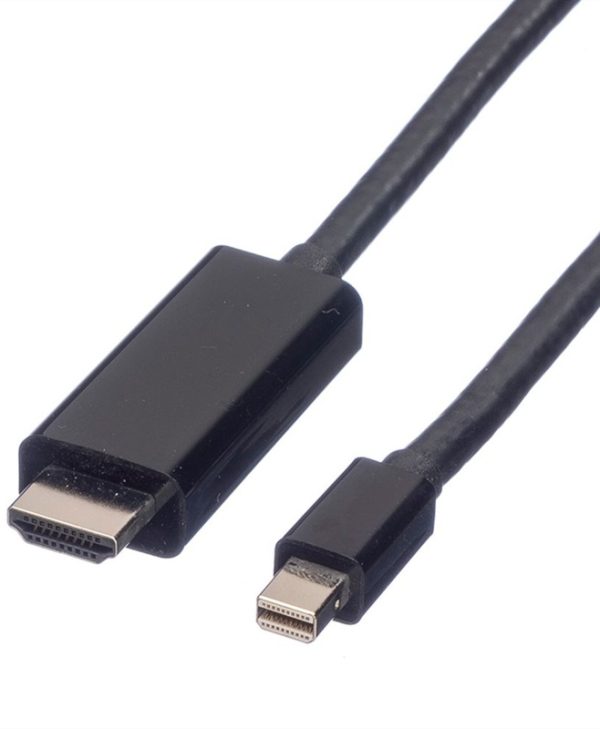 Value Cable Mini-DisplayPort Male - UHDTV Male 4K 60Hz 2m Black 11.99.5796