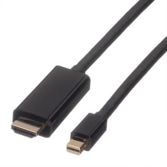 Roline Cable Mini-DisplayPort Male - UHDTV Male 4K 60Hz 1m Black 11.04.5795