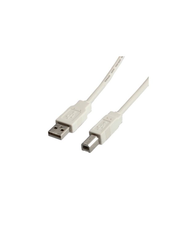 Value Cable USB-A 2.0 Male to USB-B 2.0 Male 4.5m White 11.99.8841