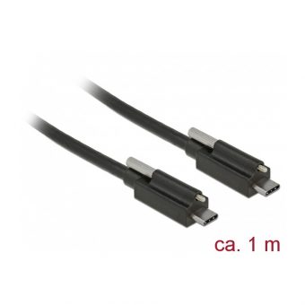 Delock Cable USB-C Male to USB-C Male 1m Black 83719
