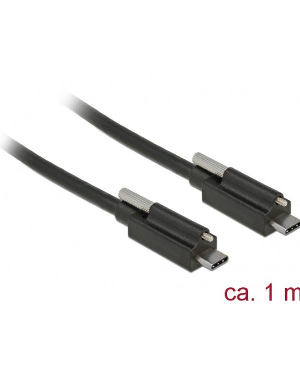 Delock Cable USB-C Male to USB-C Male 1m Black 83719