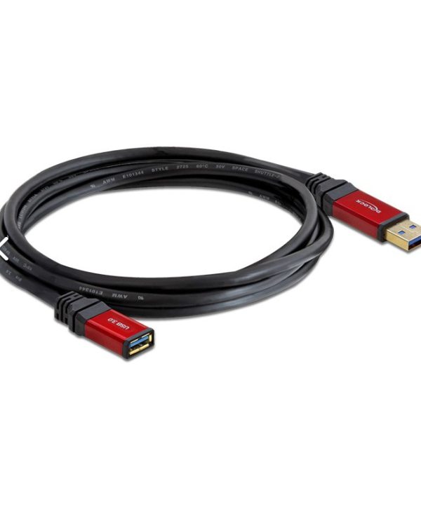 Delock Extension Cable USB-A 3.0 Male to USB-A 3.0 Female 2m Black 82753