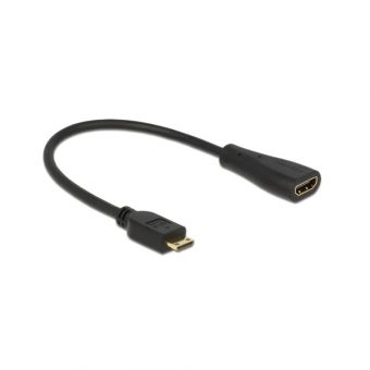 Delock Adapter Mini HDMI Male to HDMI Female Black 65650