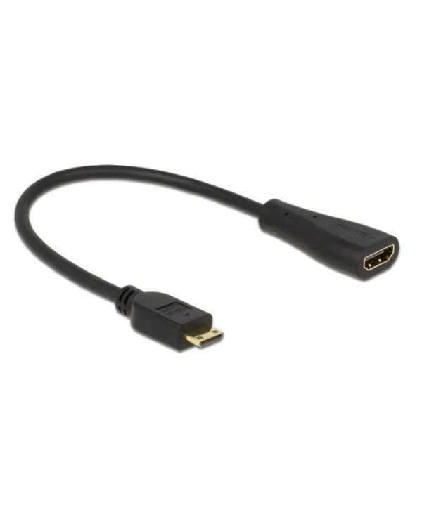 Delock Adapter Mini HDMI Male to HDMI Female Black 65650