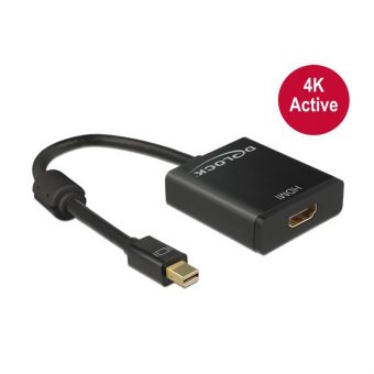 Delock Adapter Mini Displayport 1.2 Male to HDMI Female Black 62611