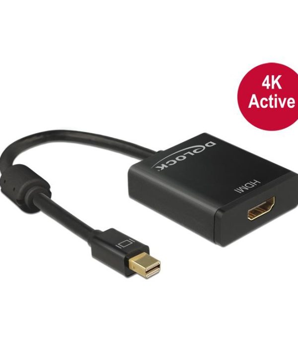 Delock Adapter Mini Displayport 1.2 Male to HDMI Female Black 62611