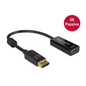 Delock Adapter Displayport 1.2 Male to HDMI Female Black 62609