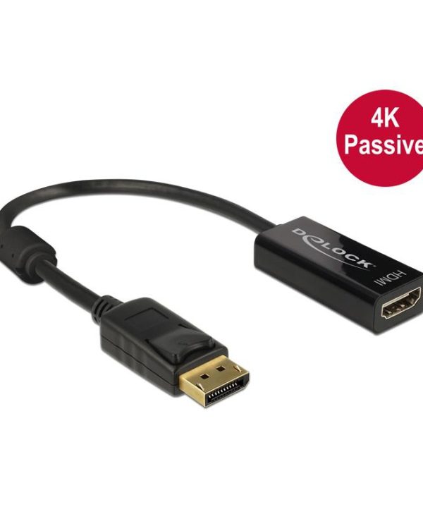 Delock Adapter Displayport 1.2 Male to HDMI Female Black 62609