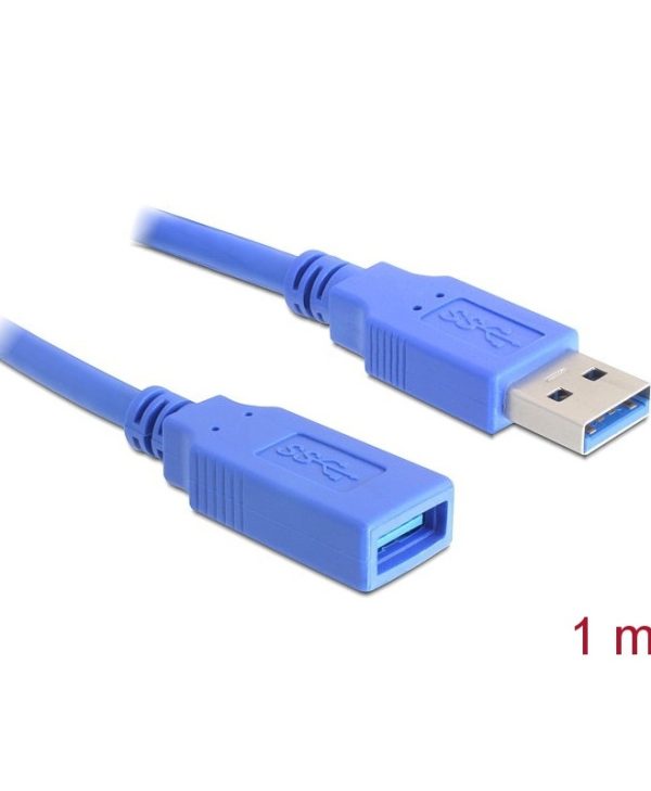Delock Extension Cable USB-A 3.0 Male to USB-A 3.0 Female 1m Blue 82538