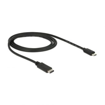 Delock Cable USB-C 2.0 Male to Micro USB-B 2.0 Male 1m Black 83602
