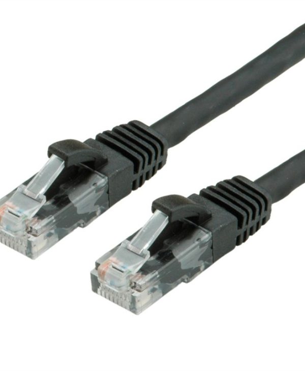 Value UTP Cable Cat.6 LSOH 0.5m Black 21.99.1025