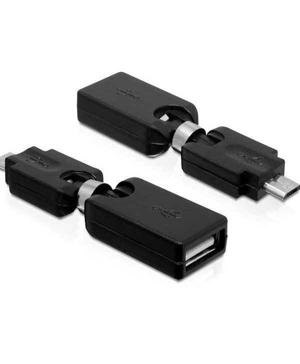 Delock Adapter Micro USB 2.0 Type-B to USB 2.0 Type-A Female Black 65366