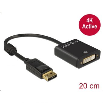 Delock Displayport 1.2 Male to DVI-D Female Black 62599