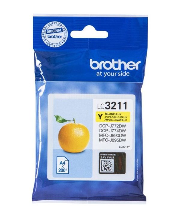 Brother Ink Cartridge Yellow 200 Pgs LC3211Y