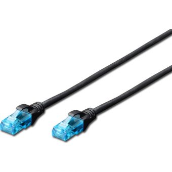 Digitus UTP Patch Cable Cat.5e 0.5m Black DK-1512-050/BL
