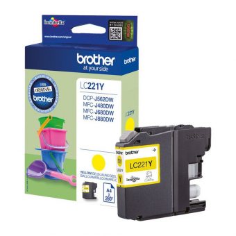 Brother Ink Cartridge Yellow 260 Pgs LC-221Y