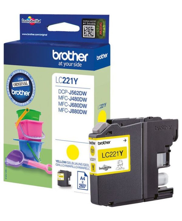 Brother Ink Cartridge Yellow 260 Pgs LC-221Y