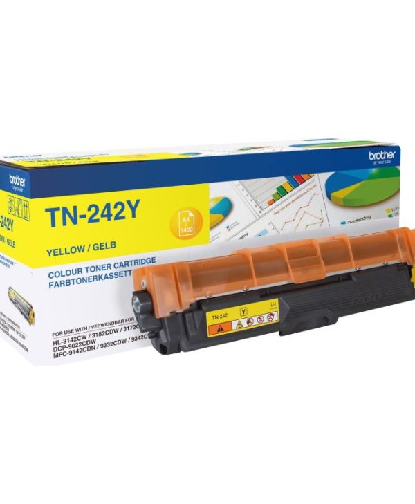Brother Toner Cartridge Yellow 1.4K Pgs TN-242Y