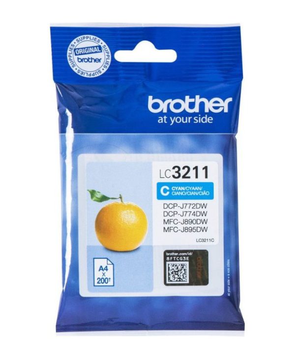Brother Ink Cartridge Cyan 200 Pgs LC3211C