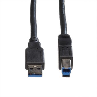 Roline Cable USB 3.1 Gen1 Type A Male - Type B Male 1.8m Black 11.02.8870 - Image 2