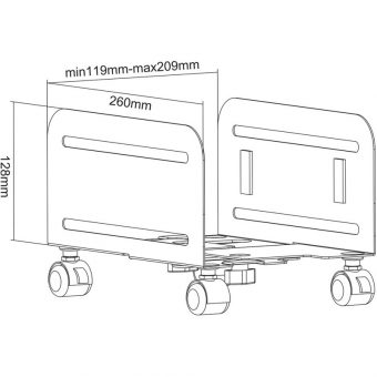 Value Mobile PC Stand Black 17.99.1500 - Image 2