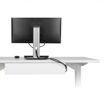 Value Cable Cover Organizer - Under Desk Mount White 17.99.1316 - Image 3