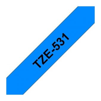 Brother Labelling Tape Cassette Black on Blue 12mmx8m TZe-531 - Image 3